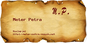 Meter Petra névjegykártya